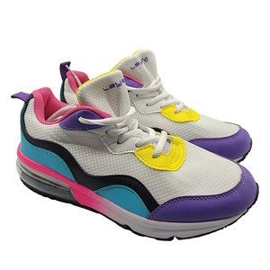 Layer 8 Flow Womens 6 White Colorful Casual Athletic Shoes Sneakers L34880